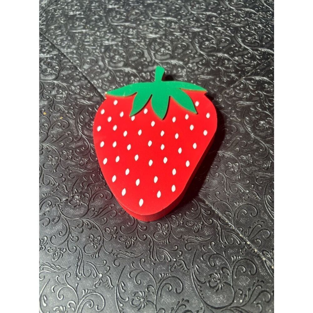 Strawberry Shaped Red Wooden Home Decor
